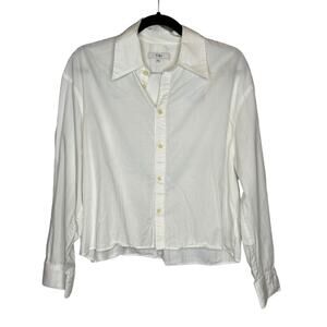 Tibi White Cotton Button Down